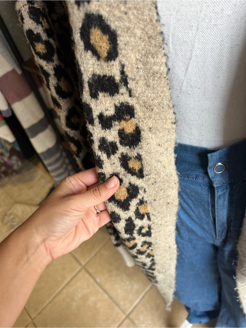 Lulu's Beige Leopard Print Open-Front Cardigan - Picture 6 of 12